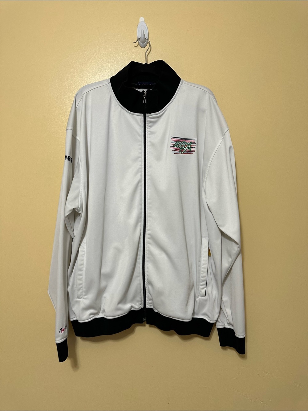 Coogi Embroidered Logo Track Jacket Full Zip Men XXXL White